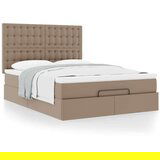 vidaXL Okvir kreveta s madracem cappuccina 140x200cm umjetna koža - cappucino 140 x 200 cm | shoptok.hr
