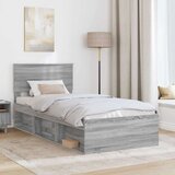  Okvir za krevet s uzglavljem Siva Sonoma 100 x 200 cm | shoptok.hr