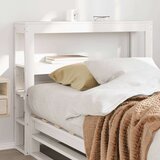 vidaXL vzglavje s policami bela 75 cm trdna borovina, (21290868) | Shoptok.si