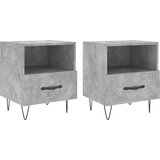 vidaXL Noćni ormarići 2 kom boja betona 40x35x47 5cm konstruirano drvo | shoptok.hr