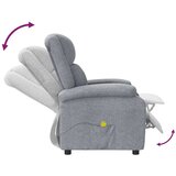  Masažna fotelja od tkanine svjetlosiva | shoptok.hr