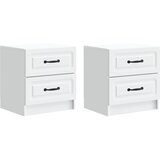  Noćni ormar 2 pcs Bijela 43 x 34,5 x 44,5 cm Konstruirano drvo | shoptok.hr