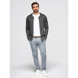 Ombre Men's plain zip sweater - graphite | shoptok.hr