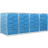  Spremište za četiri kante za smeće 276,5x77,5x115,5 cm čelično | shoptok.hr