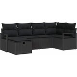  Sjedeća garnitura za vrt 6 kom. Crna poliratan 232 x 122 x 85 cm | shoptok.hr