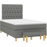  box spring s madracem tamnosivi 120 x 190 cm tkanina | shoptok.hr