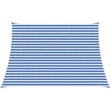 vidaXL Jedrilica za sunčevu sjenu 4 / 5 x 3 m HDPE Pravokutni - Plava i bijela 4/5 x 3 m | shoptok.hr