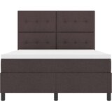  Krevet s podnicu s madracem i LED rasvjetom Tamnosmeđi 140x190 cm Tkanina | shoptok.hr