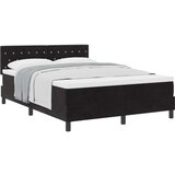 vidaXL Krevet s uzglavljem i madracem Crni 140x190 cm Baršun | shoptok.hr