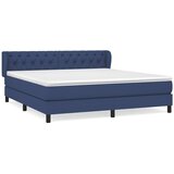  Krevet s oprugama i madracem plavi 160x200 cm od tkanine | shoptok.hr