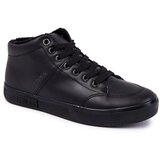 Big Star Męskie Klasyczne Skórzane Trampki KK174348 Czarne | Shoptok.si