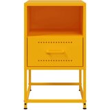 vidaXL Nočna omarica gorčično rumena 36x39x60,5 cm jeklo | Shoptok.si