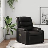 vidaXL Masažni naslanjač črno umetno usnje | Shoptok.si