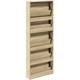 Ormarić za cipele s 5 razina i ogledalom 63x17x169,5 cm hrast | Eponuda.ba