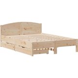 vidaXL Okvir kreveta bez madraca 160 x 200 cm od masivne borovine | shoptok.hr