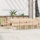 11-dijelni vrtni blagovaonski set od masivne borovine | shoptok.hr