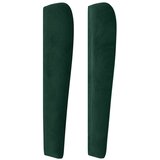  Uzglavlje s ušima tamnozeleno 103x23x118/128 cm baršunasto | shoptok.hr