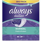 Always Dailies Normal Fresh & Protect dnevni vložki 60 kos Cene