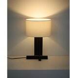 Kave Home Bela/temno rjava namizna svetilka iz masivnega kavčukovca s tekstilnim senčilom (višina 48 cm) Niani – | Shoptok.si