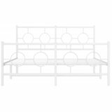 Metalni okvir kreveta uzglavlje i podnožje bijeli 135 x 190 cm | shoptok.hr