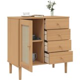  Komoda SENJA smeđa izgled ratana 80x40x80cm masivna borovina | shoptok.hr