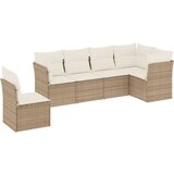 Maison Chic Seti vrtnega pohištva - Vrtna garnitura - Vrtni pohištvo set 6-delna z blazinami bež poli ratan, (21812681) | Shoptok.si