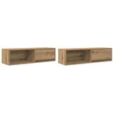 vidaXL TV omarica 2 kosi artisan hrast 100x31x25,5 cm inženirski les | Shoptok.si