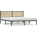 vidaXL Kovinski posteljni okvir z vzglavjem sonoma hrast 183x213 cm Cene