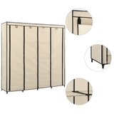  Ormar s 4 odjeljka krem 175 x 45 x 170 cm | shoptok.hr