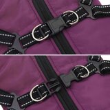 vidaXL Pasji plašč s pasom Nepremočljiv odsevni vijolični 2XL | Shoptok.si