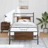  Okvir kreveta bez madraca smeđa boja hrasta 75x190 cm drveni | shoptok.hr