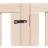 vidaXL Ograda za pse z vrati zložljiva 15 panelov 750 cm topolovina | Shoptok.si