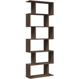vidaXL Pregrada s knjižno omaro 6-nadstr. rjavi hrast 70x24x193 cm | Shoptok.si