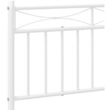 Metalni okvir kreveta uzglavlje i podnožje bijeli 107x203 cm | shoptok.hr