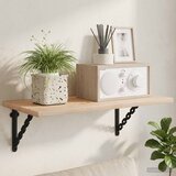  Nosači za zidne police 12 kom. Crna 21 x 21 x 3.5 cm Čelik | shoptok.hr