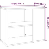  Bočni ormarić boja hrasta sonome 60 x 30 x 50 cm od iverice | shoptok.hr
