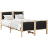 Krevetna konstrukcija s uzglavljem Crna 120 x 200 cm tkanina Smeđa | Shoptok.si