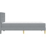  Okvir kreveta s madracem Svijetlo siva 90 x 190 cm tkanina | shoptok.hr
