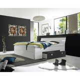 MID.YOU postelja s predalom 180 cm x 200 cm , antracit, bela | Shoptok.si