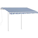  Automatska tenda na uvlačenje 3 5 x 2 5 m plavo-bijela | shoptok.hr