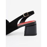 GOODIN Suede heeled sandals black | Shoptok.si