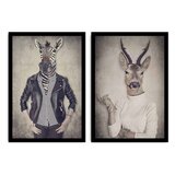 Alpha Wall 2-delna slika Home Ribs and Deer, 72 x 50 cm Cene
