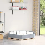 vidaXL Visoka greda šestkotna siva 120x80 cm trdna borovina