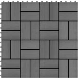 vidaXL Talne plošče 22 kosov 30x30 cm 2 m² WPC sive, (21143927)