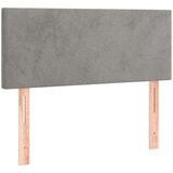 vidaXL Box spring postelja z vzmetnico LED sv. siva 120x190 cm žamet | Shoptok.si