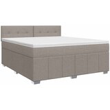  Boxspring krevet s madracem Sivosmeđa 160 x 200 cm Tkanina | shoptok.hr