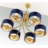 Jupiter 2095 - Luster na lancu ARTHUR 6xE27/15W/230V plava/zlatna | Eponuda.com