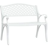 vidaXL Vrtna klop 102 cm liti aluminij bele barve | Shoptok.si