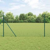 vidaXL varjena žična ograja s 13 stebri zeleno 1.2x25 m jeklo Cene