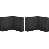  Zid za zadržavanje 2 kom. 50 x 50 x 30 cm Čelik Crna - Crna 50 x 50 x 30 cm 2 x 90° kut | shoptok.hr
